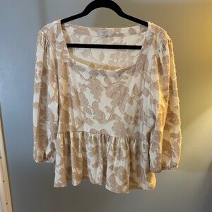 loft outlet floral peplum blouse